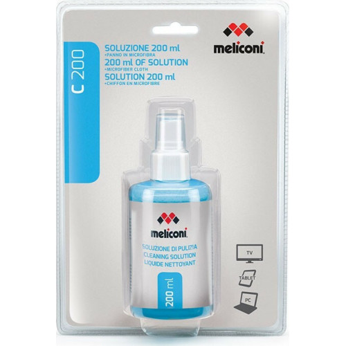 Meliconi Υγρό Καθαρισμού και Πανί με Μικροΐνες 200ml