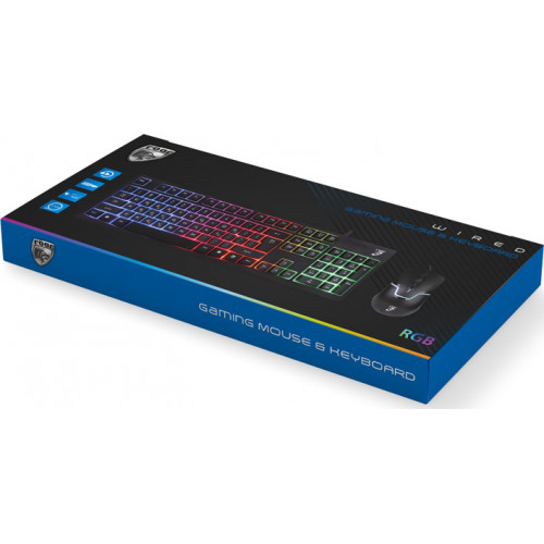 Roar RR-0004 Σετ Gaming Πληκτρολόγιο με RGB φωτισμό &amp; Ποντίκι (Ελληνικό)