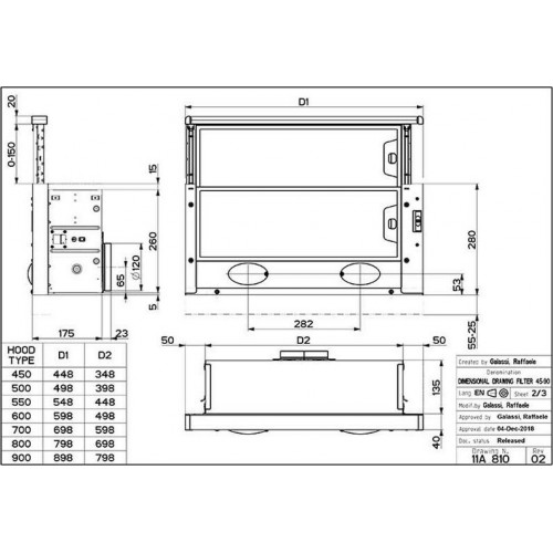 Faber T3100 IN Συρόμενοι απορροφητήρες Inox