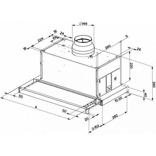 Faber Maxima NG Eco Ev8 AM/X A60 Συρόμενοι απορροφητήρες Inox