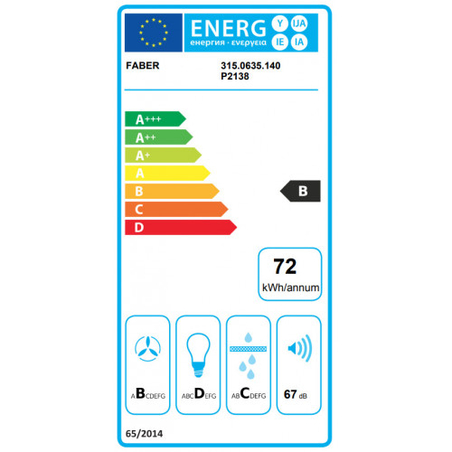 Faber Maxima NG Eco Ev8 AM/X A60 Συρόμενοι απορροφητήρες Inox