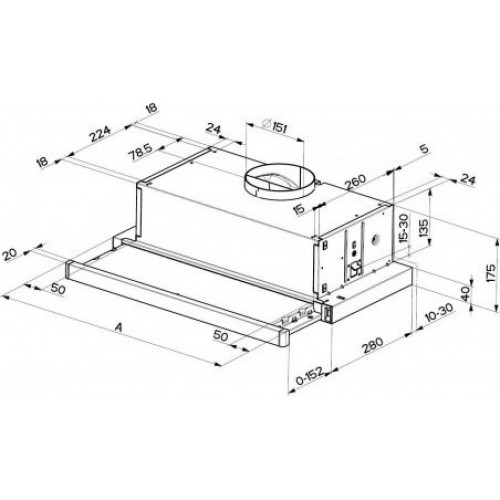 Faber Flexa HIP AM/X A60 Συρόμενοι απορροφητήρες Inox