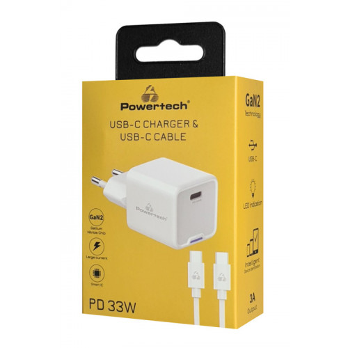 Powertech PT-1225 (33 Watt) Φορτιστής τοίχου