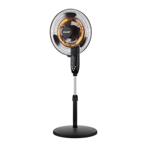 Eurolamp 300-20018 2 σε 1 Heat 2kW Black Ανεμιστήρας Δαπέδου