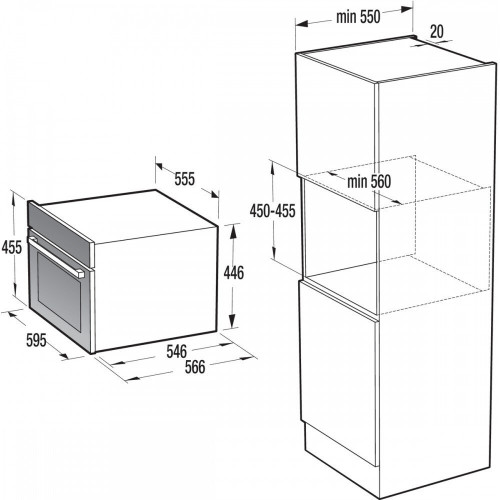Gorenje BCM4547A10X Compact Φούρνος Εντ. &amp; Φούρνος Μικροκυμάτων