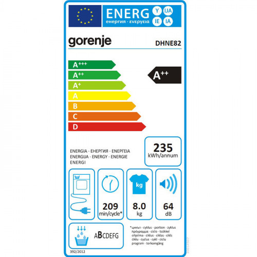 Gorenje DHNE82 Στεγνωτήριο