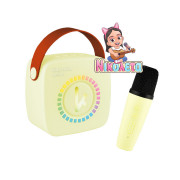 Kiddoboo KidsVoice JUNIOR mini Karaoke Speaker & Mic Yellow + NikoletaTV (KBT3NTYEL)