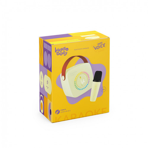Kiddoboo KidsVoice JUNIOR mini Karaoke Speaker &amp; Mic Yellow + NikoletaTV (KBT3NTYEL)