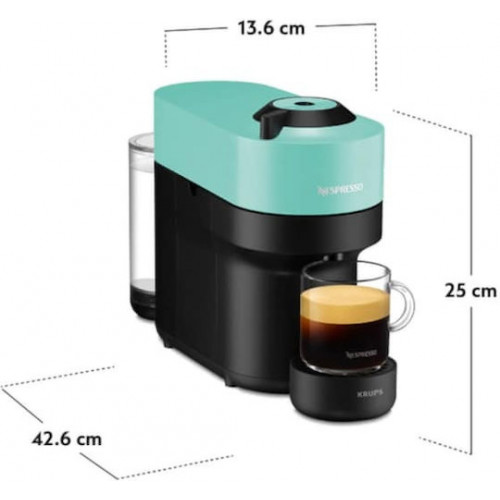Krups XN9204 Vertuo Pop (Nespresso) Μηχανή espresso Aqua Mint Krups XN9204 Vertuo Pop (Nespresso) Μηχανή espresso Aqua Mint