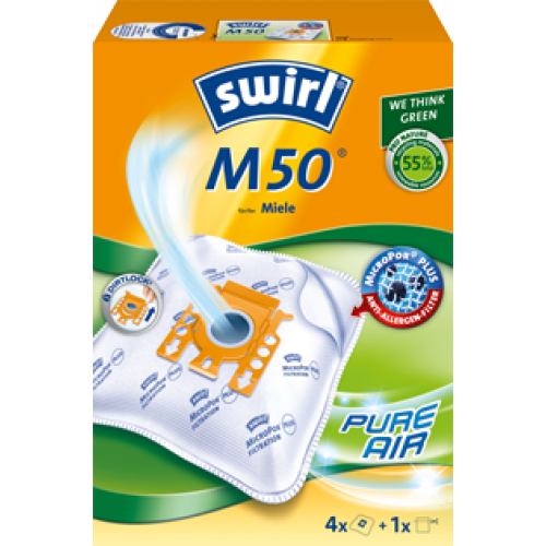 Swirl M50 MicroPor Plus AirSpace Σακούλες Σκούπας 4τμχ (Miele F/J/M)