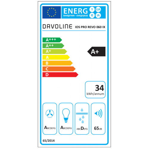 Davoline IOS PRO REVO 060IX Συρόμενος απορροφητήρας Davoline IOS PRO REVO 060IX Συρόμενος απορροφητήρας
